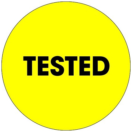 Bsc Preferred 3 x 5'' - ''Tested'' Fluorescent Green Labels BUY00019781
